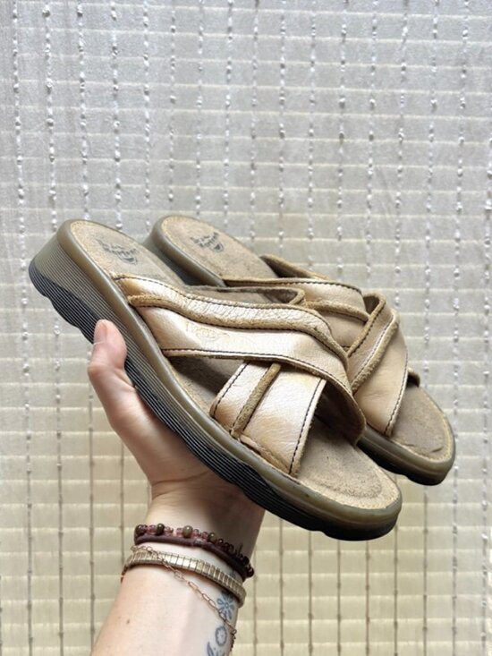 Dr. Martens Shoes - Vintage Dr. Martens Tan Cross Sandals - 7